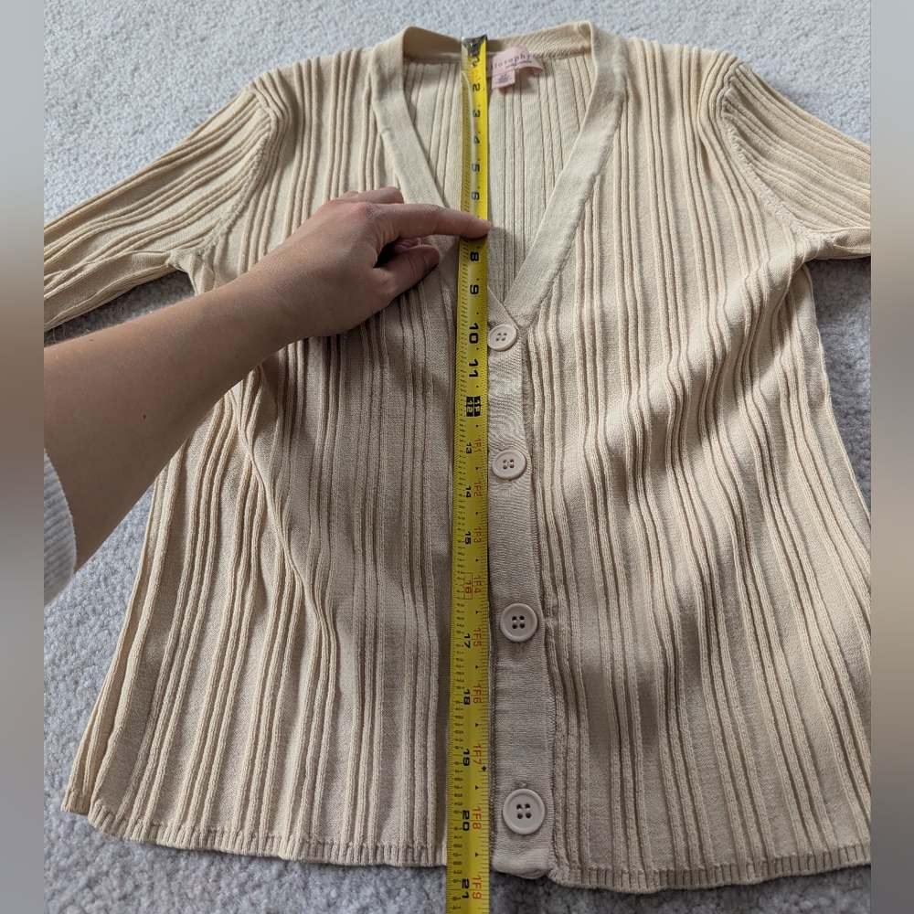 Philosophy Ribbed Button Up Cardigan - Picture 10 of 12
